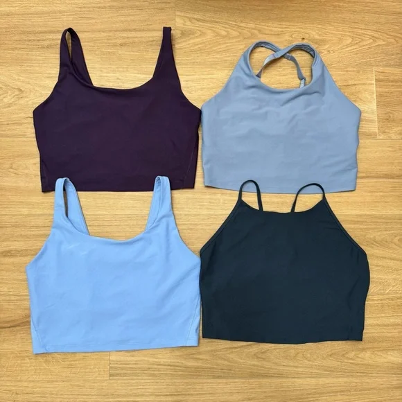 Old Navy Active Powersoft Bundle Of 4 Sports Bras Women XL Longline - Picture 2 of 12